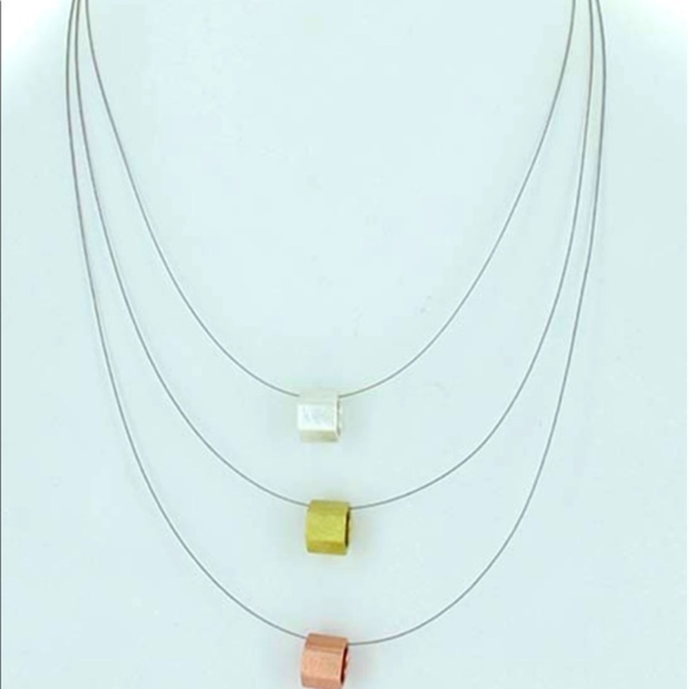 Tritons Layered Pendant Necklace Modernist Design
